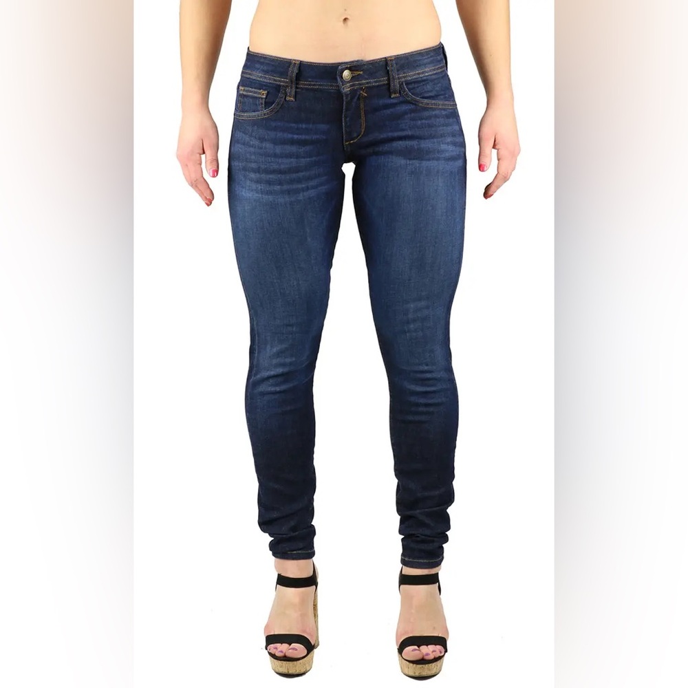 Fran Denim Dana Low Rise Skinny Dark Wash Jeans